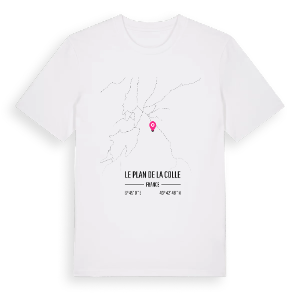 Le Plan de la Colle karta t-shirt – ekologisk bomull t-shirt från Pinshirt