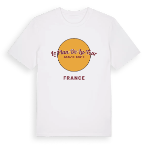 Le Plan-de-la-Tour cirkel t-shirt – ekologisk bomull t-shirt från Pinshirt