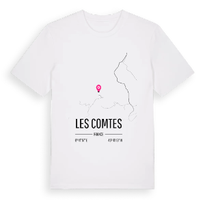Les Comtes karta t-shirt – ekologisk bomull t-shirt från Pinshirt