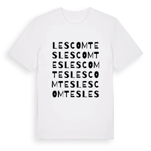 Les Comtes ordlek t-shirt – ekologisk bomull t-shirt från Pinshirt