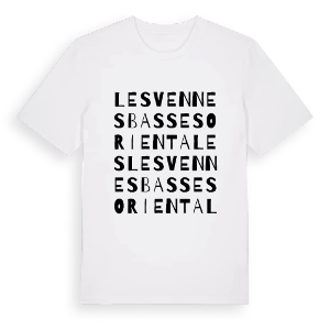 Les Vennes Basses Orientales ordlek t-shirt – ekologisk bomull t-shirt från Pinshirt