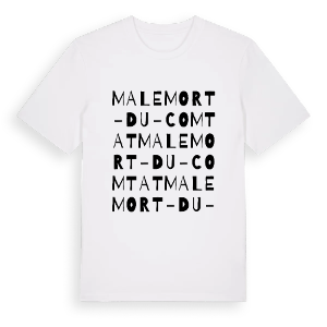 Malemort-du-Comtat ordlek t-shirt – ekologisk bomull t-shirt från Pinshirt
