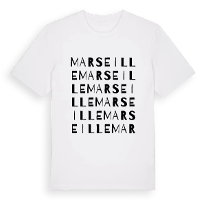 Marseille ordlek t-shirt – ekologisk bomull t-shirt från Pinshirt
