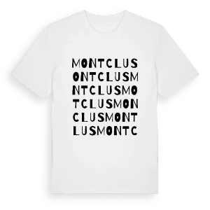 Montclus ordlek t-shirt – ekologisk bomull t-shirt från Pinshirt