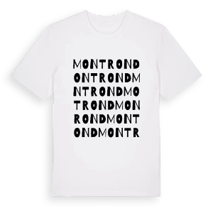 Montrond ordlek t-shirt – ekologisk bomull t-shirt från Pinshirt