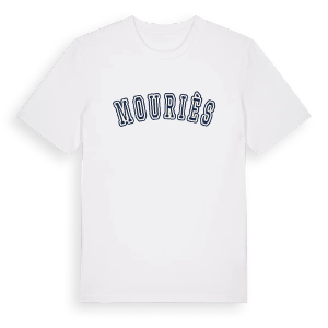 Mouriès college t-shirt – ekologisk bomull t-shirt från Pinshirt