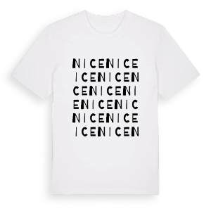 Nice ordlek t-shirt – ekologisk bomull t-shirt från Pinshirt