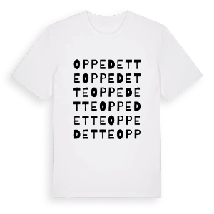 Oppedette ordlek t-shirt – ekologisk bomull t-shirt från Pinshirt