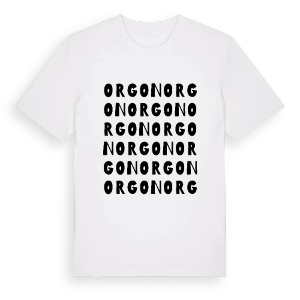 Orgon ordlek t-shirt – ekologisk bomull t-shirt från Pinshirt