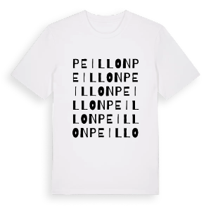 Peillon ordlek t-shirt – ekologisk bomull t-shirt från Pinshirt