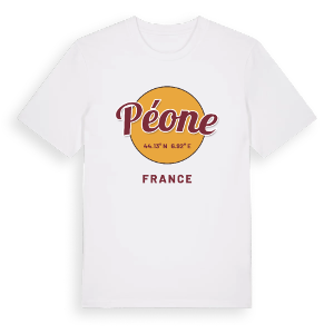 Péone cirkel t-shirt – ekologisk bomull t-shirt från Pinshirt