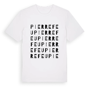 Pierrefeu ordlek t-shirt – ekologisk bomull t-shirt från Pinshirt