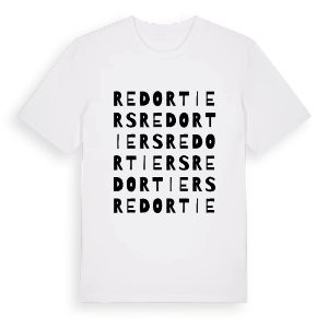 Redortiers ordlek t-shirt – ekologisk bomull t-shirt från Pinshirt
