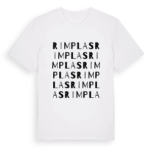 Rimplas ordlek t-shirt – ekologisk bomull t-shirt från Pinshirt