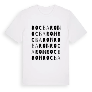 Rocbaron ordlek t-shirt – ekologisk bomull t-shirt från Pinshirt