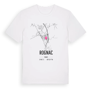 Rognac karta t-shirt – ekologisk bomull t-shirt från Pinshirt