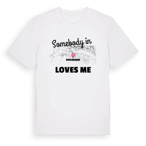 Någon i Rognonas älskar mig t-shirt – ekologisk bomull t-shirt från Pinshirt