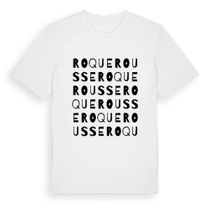Roque Rousse ordlek t-shirt – ekologisk bomull t-shirt från Pinshirt