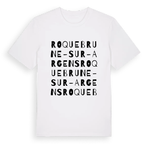 Roquebrune-sur-Argens ordlek t-shirt – ekologisk bomull t-shirt från Pinshirt