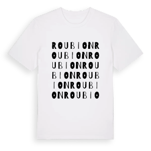 Roubion ordlek t-shirt – ekologisk bomull t-shirt från Pinshirt