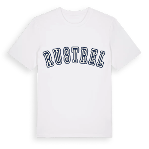 Rustrel college t-shirt – ekologisk bomull t-shirt från Pinshirt