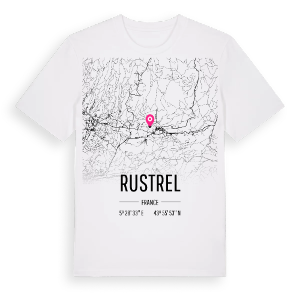 Rustrel karta t-shirt – ekologisk bomull t-shirt från Pinshirt