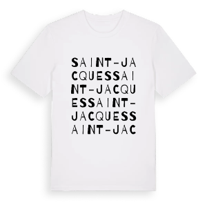 Saint-Jacques ordlek t-shirt – ekologisk bomull t-shirt från Pinshirt