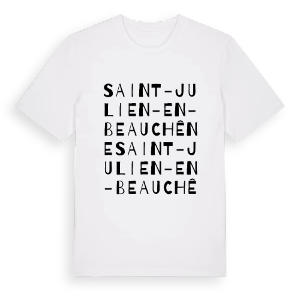 Saint-Julien-en-Beauchêne ordlek t-shirt – ekologisk bomull t-shirt från Pinshirt