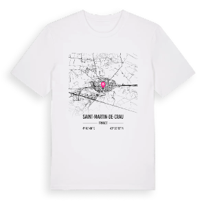 Saint-Martin-de-Crau karta t-shirt – ekologisk bomull t-shirt från Pinshirt