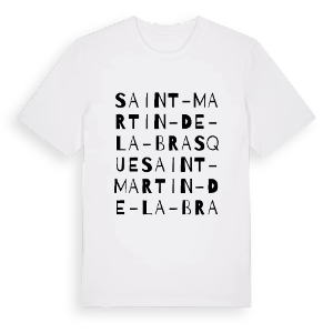Saint-Martin-de-la-Brasque ordlek t-shirt – ekologisk bomull t-shirt från Pinshirt