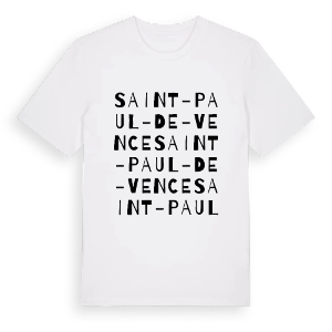 Saint-Paul-de-Vence ordlek t-shirt – ekologisk bomull t-shirt från Pinshirt