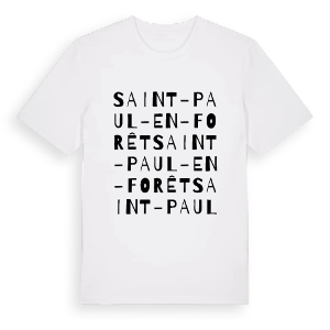 Saint-Paul-en-Forêt ordlek t-shirt – ekologisk bomull t-shirt från Pinshirt