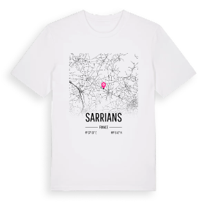 Sarrians karta t-shirt – ekologisk bomull t-shirt från Pinshirt