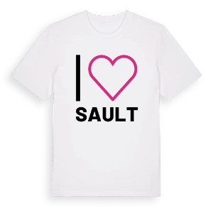 Jag älskar Sault t-shirt stort tryck – ekologisk bomull t-shirt från Pinshirt