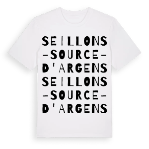Seillons-Source-d'Argens ordlek t-shirt – ekologisk bomull t-shirt från Pinshirt