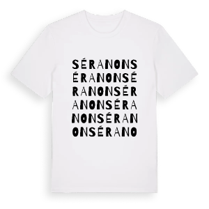 Séranon ordlek t-shirt – ekologisk bomull t-shirt från Pinshirt