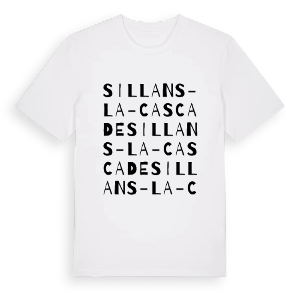 Sillans-la-Cascade ordlek t-shirt – ekologisk bomull t-shirt från Pinshirt