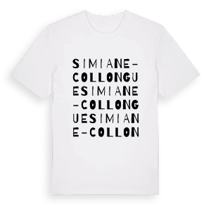 Simiane-Collongue ordlek t-shirt – ekologisk bomull t-shirt från Pinshirt