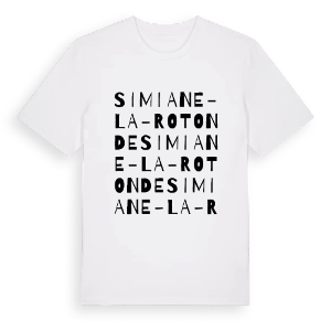Simiane-la-Rotonde ordlek t-shirt – ekologisk bomull t-shirt från Pinshirt