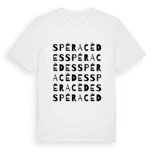 Spéracèdes ordlek t-shirt – ekologisk bomull t-shirt från Pinshirt