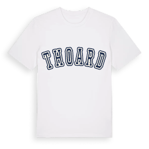Thoard college t-shirt – ekologisk bomull t-shirt från Pinshirt