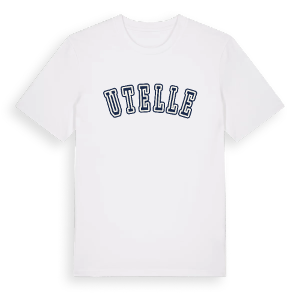 Utelle college t-shirt – ekologisk bomull t-shirt från Pinshirt
