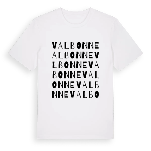 Valbonne ordlek t-shirt – ekologisk bomull t-shirt från Pinshirt