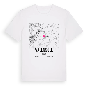 Valensole karta t-shirt – ekologisk bomull t-shirt från Pinshirt