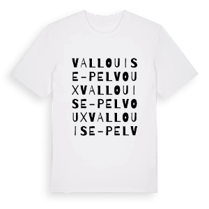 Vallouise-Pelvoux ordlek t-shirt – ekologisk bomull t-shirt från Pinshirt