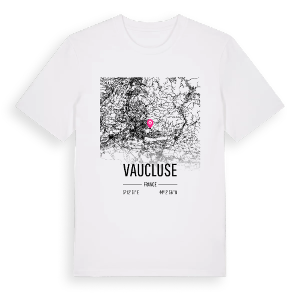 Vaucluse karta t-shirt – ekologisk bomull t-shirt från Pinshirt