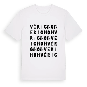 Vérignon ordlek t-shirt – ekologisk bomull t-shirt från Pinshirt