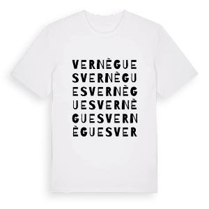 Vernègues ordlek t-shirt – ekologisk bomull t-shirt från Pinshirt