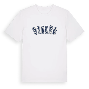 Violès college t-shirt – ekologisk bomull t-shirt från Pinshirt