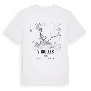 Vitrolles karta t-shirt – ekologisk bomull t-shirt från Pinshirt
